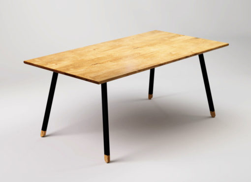 Stół designerski do kuchni w stylu skandynawskim, FINT Black. Nowoczesny industrialny stół.